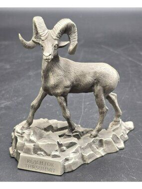 Reach For The Summit Ram Figurine Hallmark Little Gallery Fine Pewter VL5016